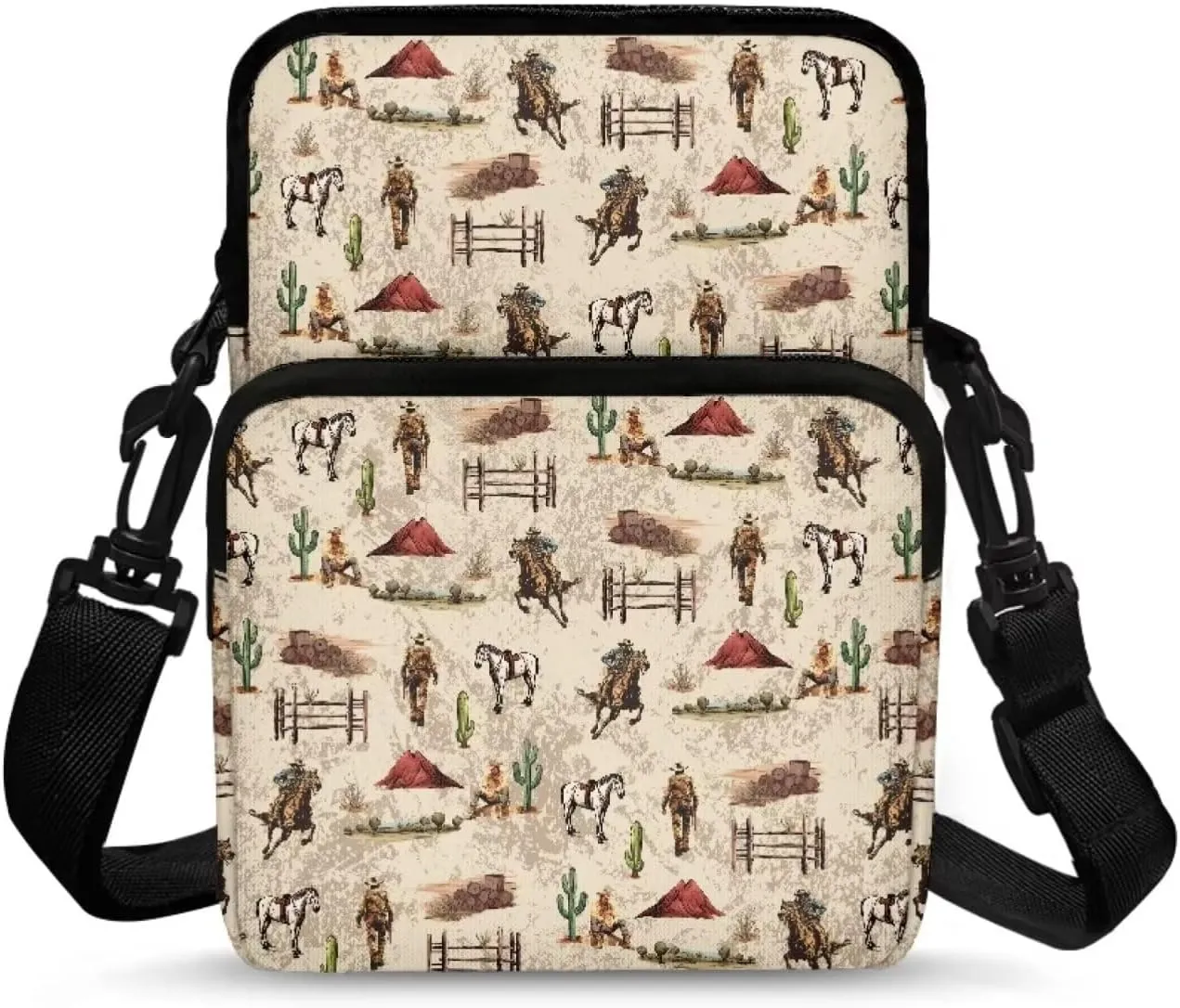 2 Layer Crossbody Bag, Lightweight Shoulder Bag Messenger Bags for Kids Girls Boys