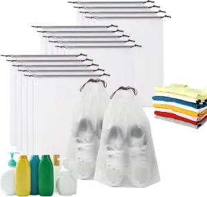 50Pcs Shoe Bags for Travel with Rope Large Clear Shoes Organizers Storage for Men and Women