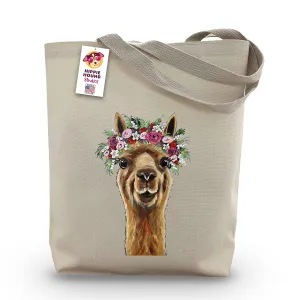 Alpaca Tote Bag - Alpaca Lover Gift - Alpaca Totes -Handmade Totes - Llama Canvas Totes - Llama Reusable Shopping Bag - Gifts for Mom - Shoulder Bag - Grocery Bag - Handbag - Beach Bag