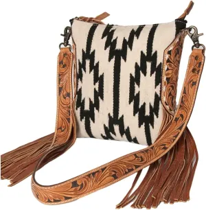 American Darling Hand Tooled Saddle Blanket Genuine Leather Women Bag Western Handbag Purse