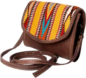 American Darling Messenger Bag Saddle Blanket Fabric Genuine Leather Western Women Bag Handbag Purse | Cute Messenger Bag | Leather Messenger Bag | Messenger Purse