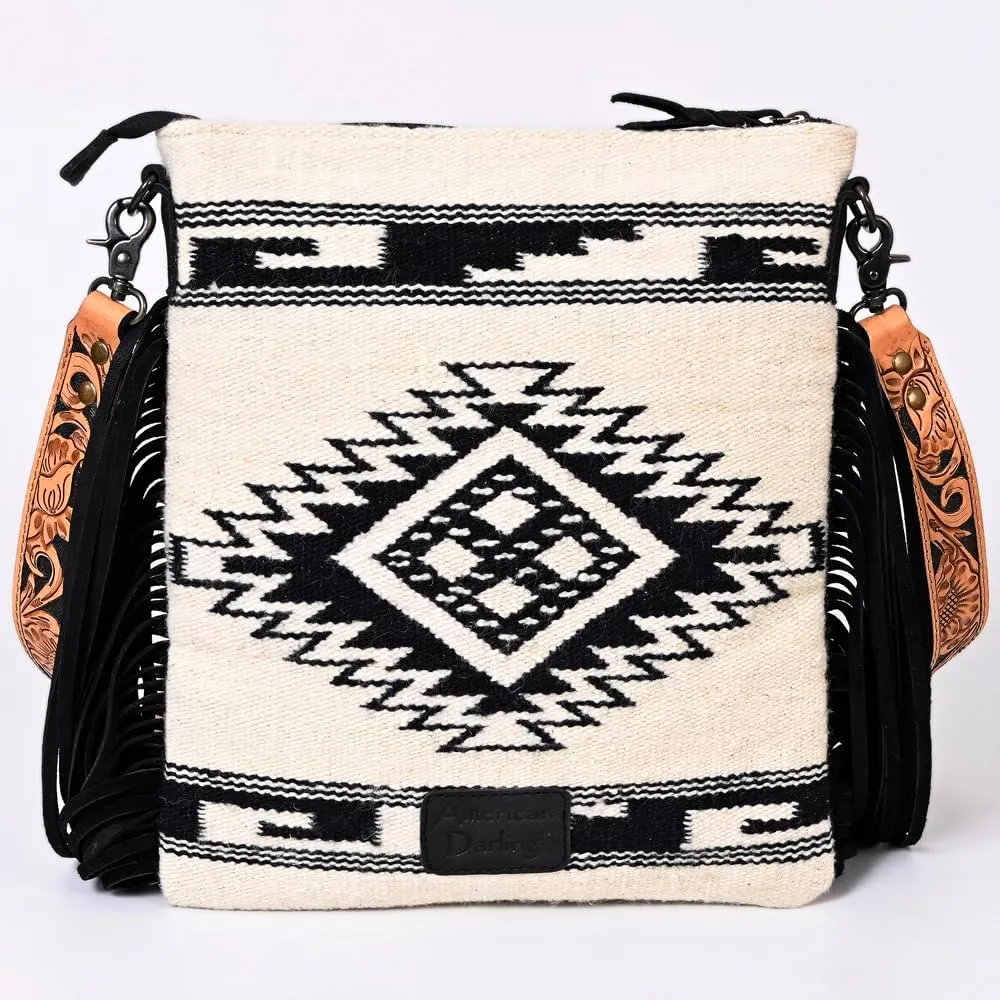 American Darling Messenger Hair On Genuine Leather Women Bag Western Handbag Purse
