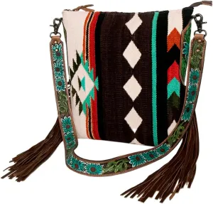 American Darling Saddle Blanket Genuine Leather Women Bag Western Handbag Purse