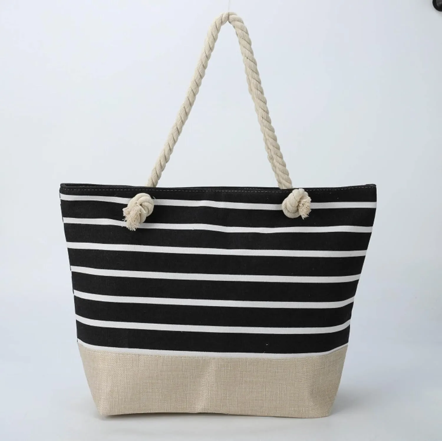Bag Women Family Beach Bags Zipper Handbag And Sandproof Suitable For Beach Small Tote Bags