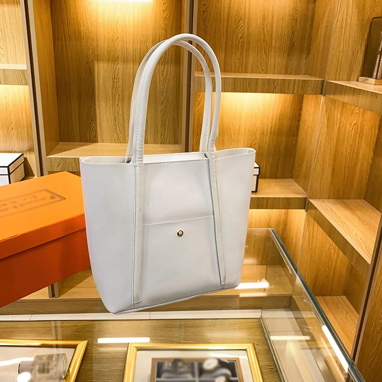 Bags for Women Fashion Women Artificial Leather Solid Color Zipper Phone Bag Shoulder Bag Hand