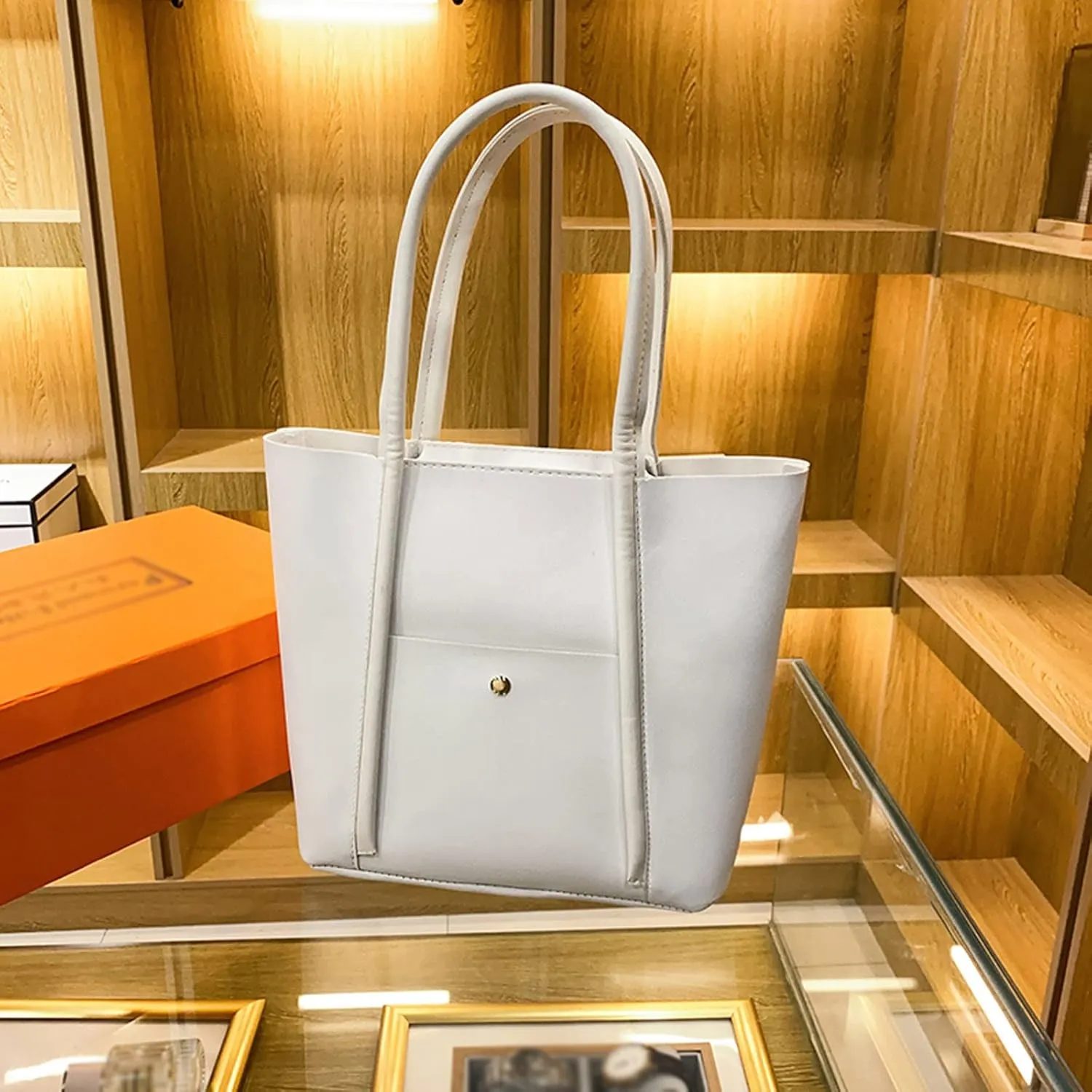 Bags for Women Fashion Women Artificial Leather Solid Color Zipper Phone Bag Shoulder Bag Hand