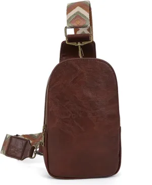Bags for Women Women's Crossbody Bags Women's Bags Chest Bags Retro Print Waist Bags(Coffee)