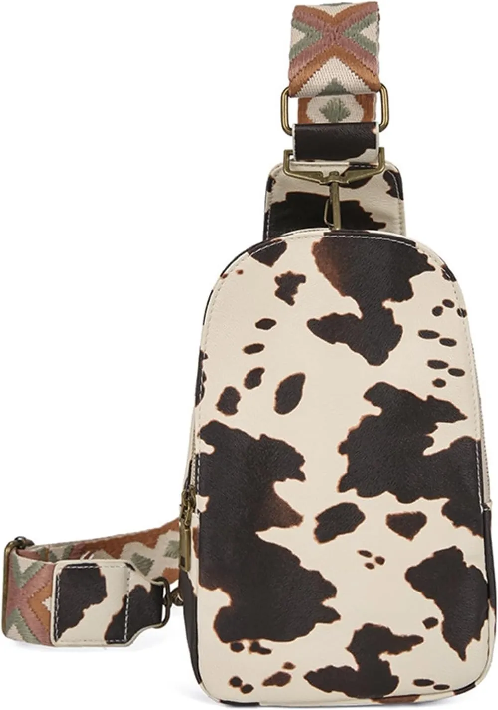 Bags for Women Women's Crossbody Bags Women's Bags Chest Bags Retro Print Waist Bags(Cow)