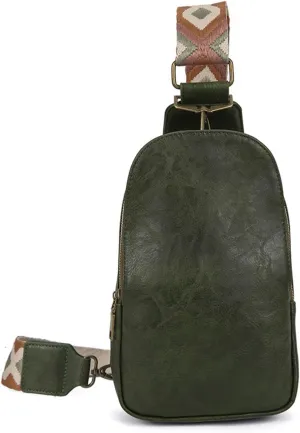 Bags for Women Women's Crossbody Bags Women's Bags Chest Bags Retro Print Waist Bags(Green)