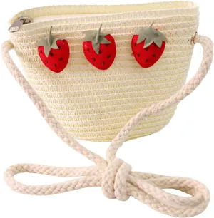 BagsStraw Woven Solid ColorTravelLittle Girls Mens Shoulder Bag (White, One Size)