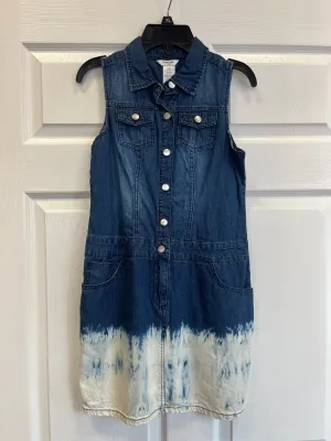 Bebe Girls Bleached Denim Shirt Dress