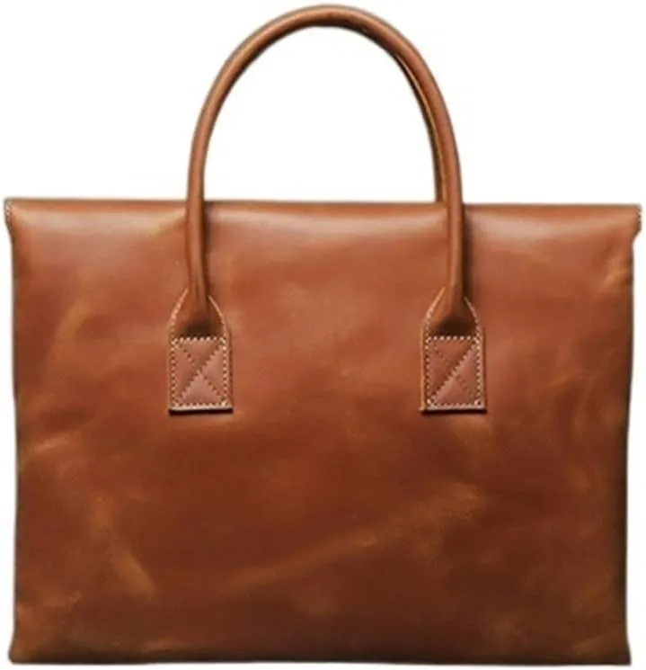 Briefcases Messenger Bags Laptop Bag Men Genuine Leather Briefcase Business Handbag Messenger Bags Laptop Bag Notebook Case Sleeve Male Vintage Shoulder Travel Bags
