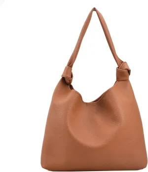 Bucket Shoulder Bags For Women Simple Handbags And Purses Lady PU Leather Totes