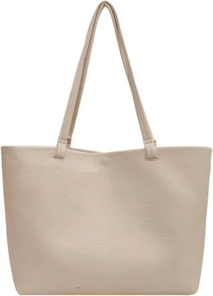 Casual Tote Bags for Women Soft Shoulder Purses Ladies Large Top Handle Handbag Working Satchels 2pcs