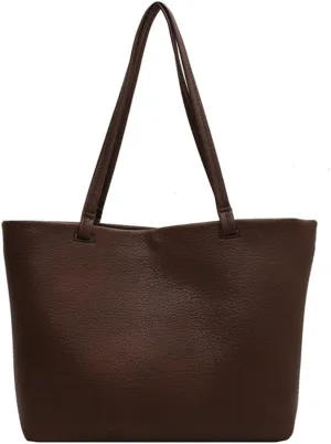 Casual Tote Bags for Women Soft Shoulder Purses Ladies Large Top Handle Handbag Working Satchels 2pcs
