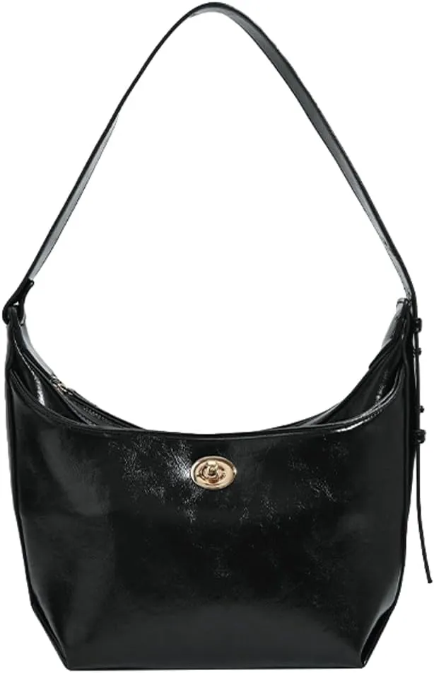 Casual Vegan Leather Shoulder Bag for Women Small Dumpling Y2k Tote Purse Trendy Ladies Handbag Satchels 2025