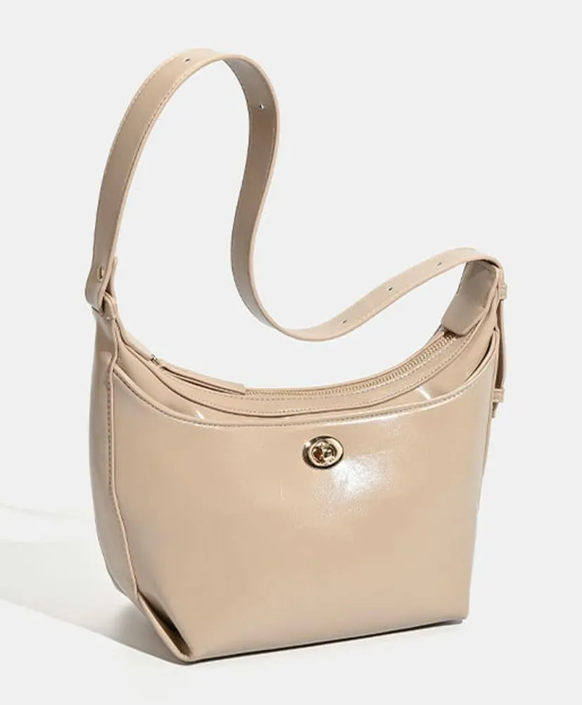 Casual Vegan Leather Shoulder Bag for Women Small Dumpling Y2k Tote Purse Trendy Ladies Handbag Satchels 2025