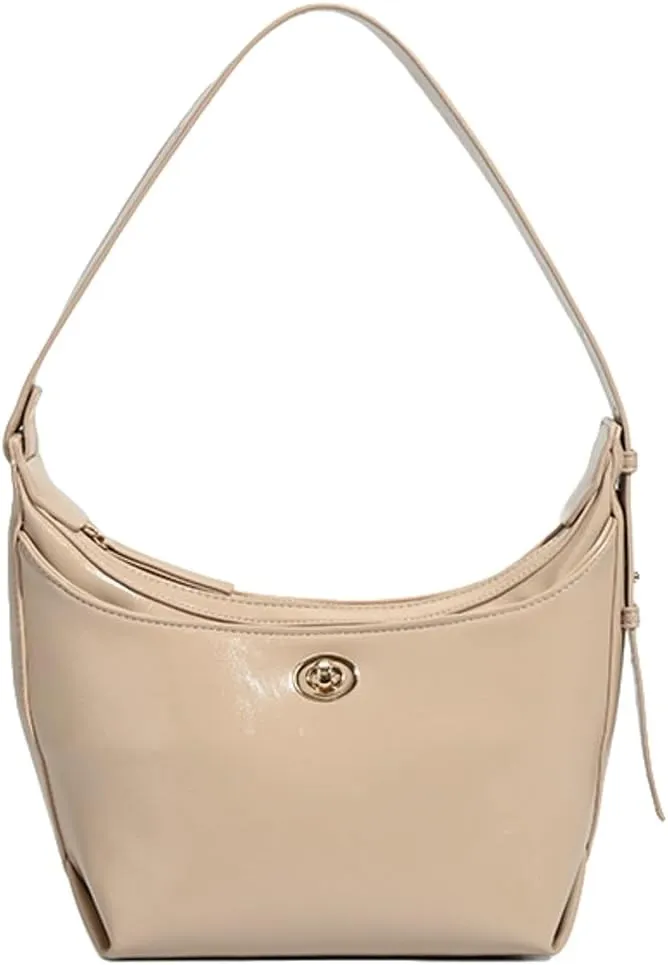 Casual Vegan Leather Shoulder Bag for Women Small Dumpling Y2k Tote Purse Trendy Ladies Handbag Satchels 2025