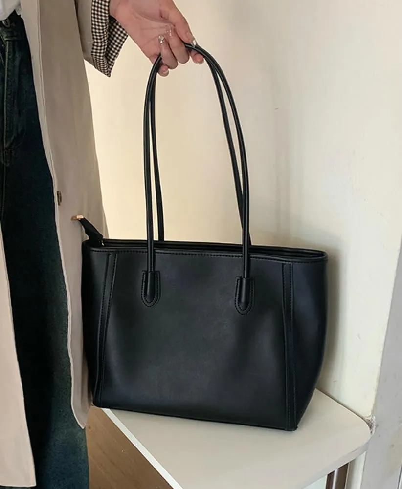 Casual Vegan Leather Tote Bags for Women Large Working Shoulder Purse Ladies Top Handle Handbags Satchels