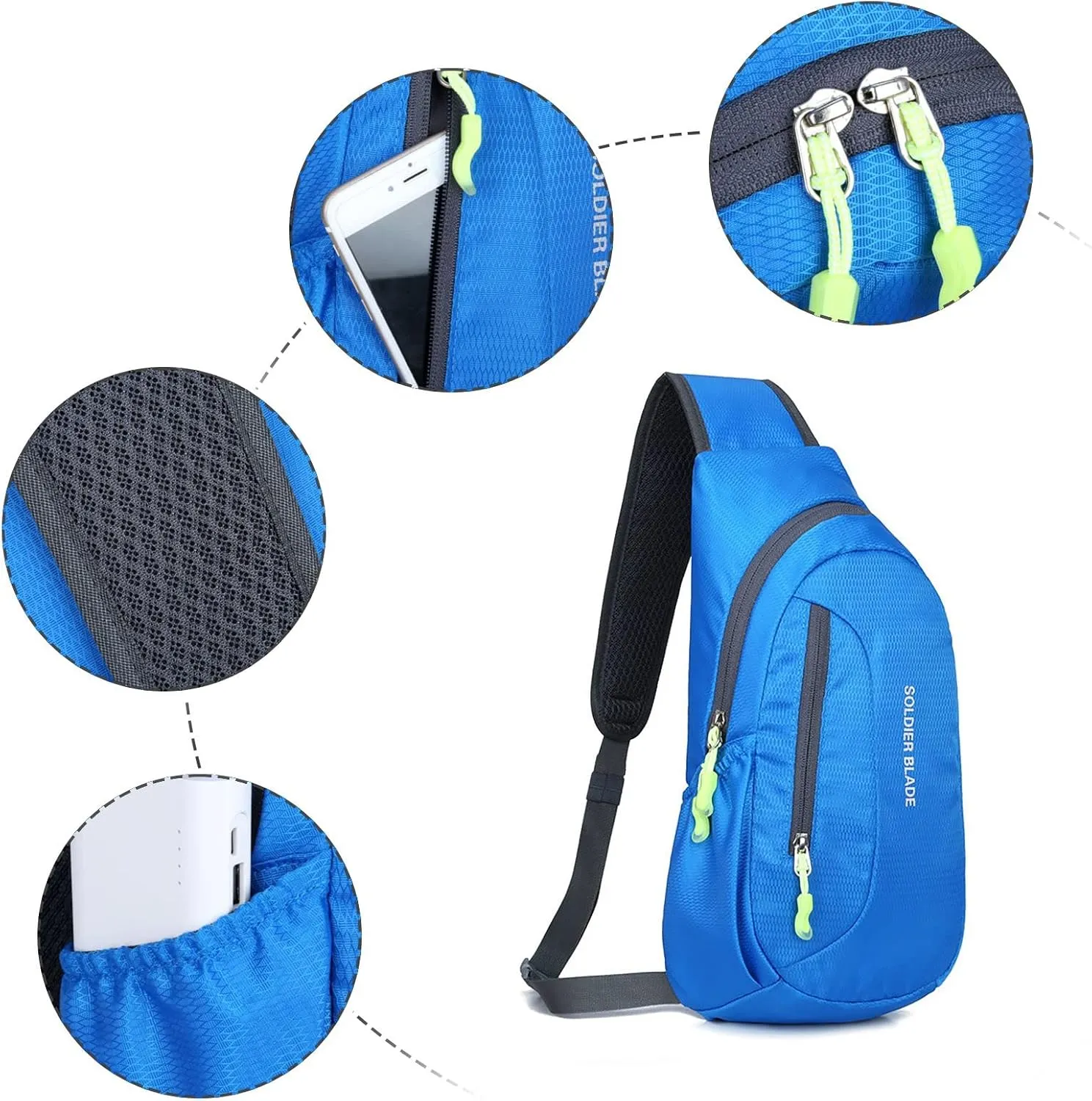 Chest Strap Small Folding Pack for Walking Man Women Outdoor Multifunctional Sling Backpack Fashionable Casual