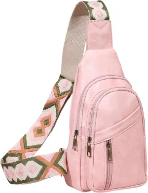 Chest Strap Small Folding Pack for Walking Women Shoulder Bag Fashion New Pattern Simple Retro Casual Chest Bag