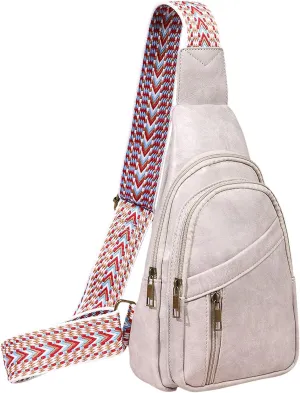 Chest Strap Small Folding Pack for Walking Women Shoulder Bag Fashion New Pattern Simple Retro Casual Chest Bag