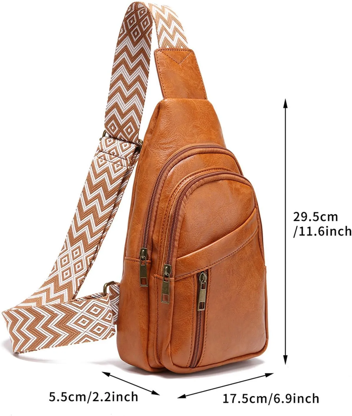 Chest Strap Small Folding Pack for Walking Women Shoulder Bag Fashion New Pattern Simple Retro Casual Chest Bag