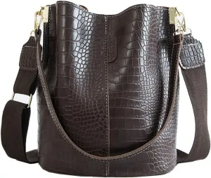 Crocodile Crossbody Bag For Women Shoulder Bag Design Women Bag Luxury Leather Bag Bucket Bag Female Handbag