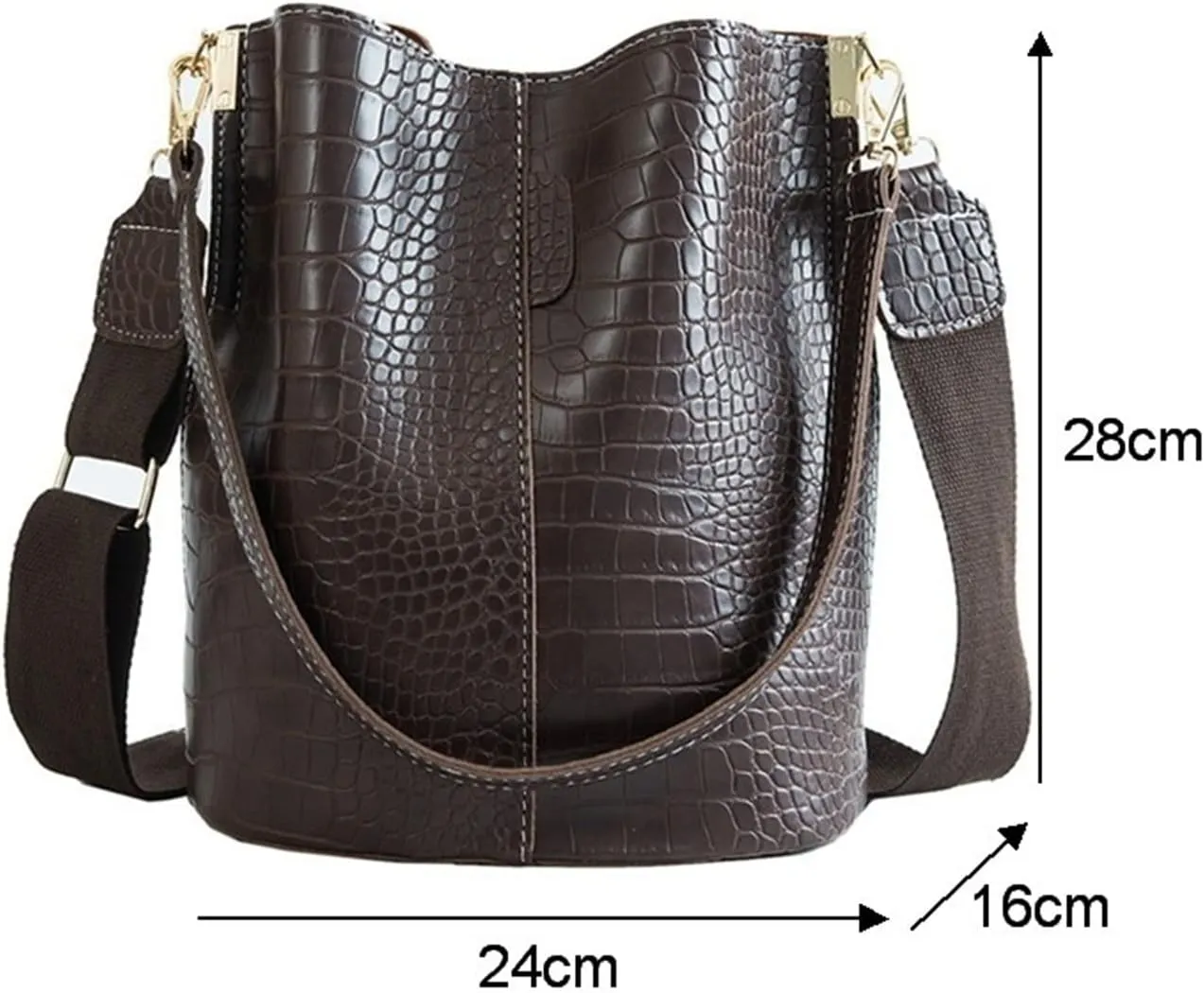 Crocodile Crossbody Bag For Women Shoulder Bag Design Women Bag Luxury Leather Bag Bucket Bag Female Handbag