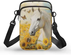 Crossbody Bag with Zipper Closure, Unisex Adult Small Messenger Bags Cell Phone Pouch