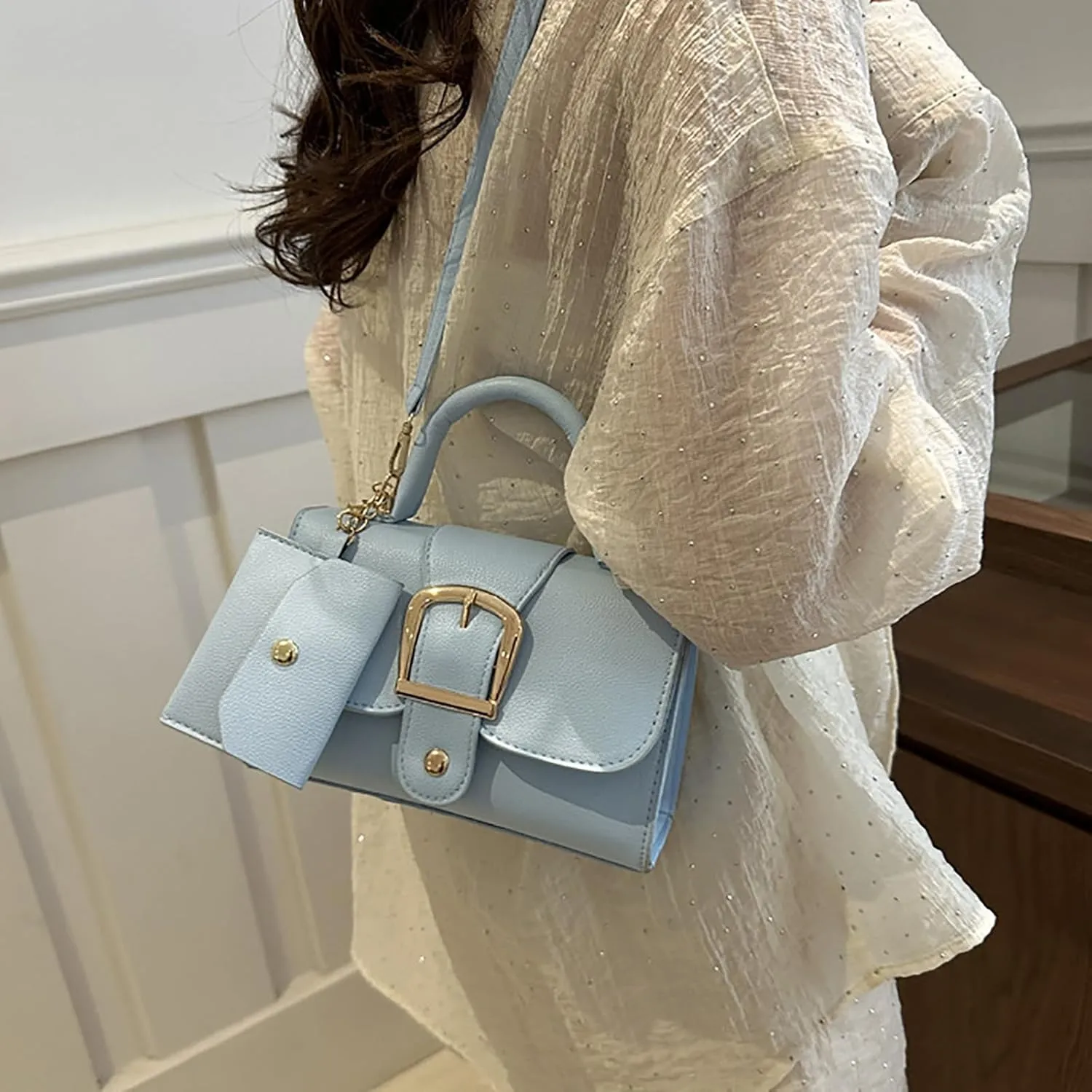 Crossbody Bags for Women Color Small Square Bag Simple Retro Handbag Trendsetter Stylish Child Bag Body Single Shoulder