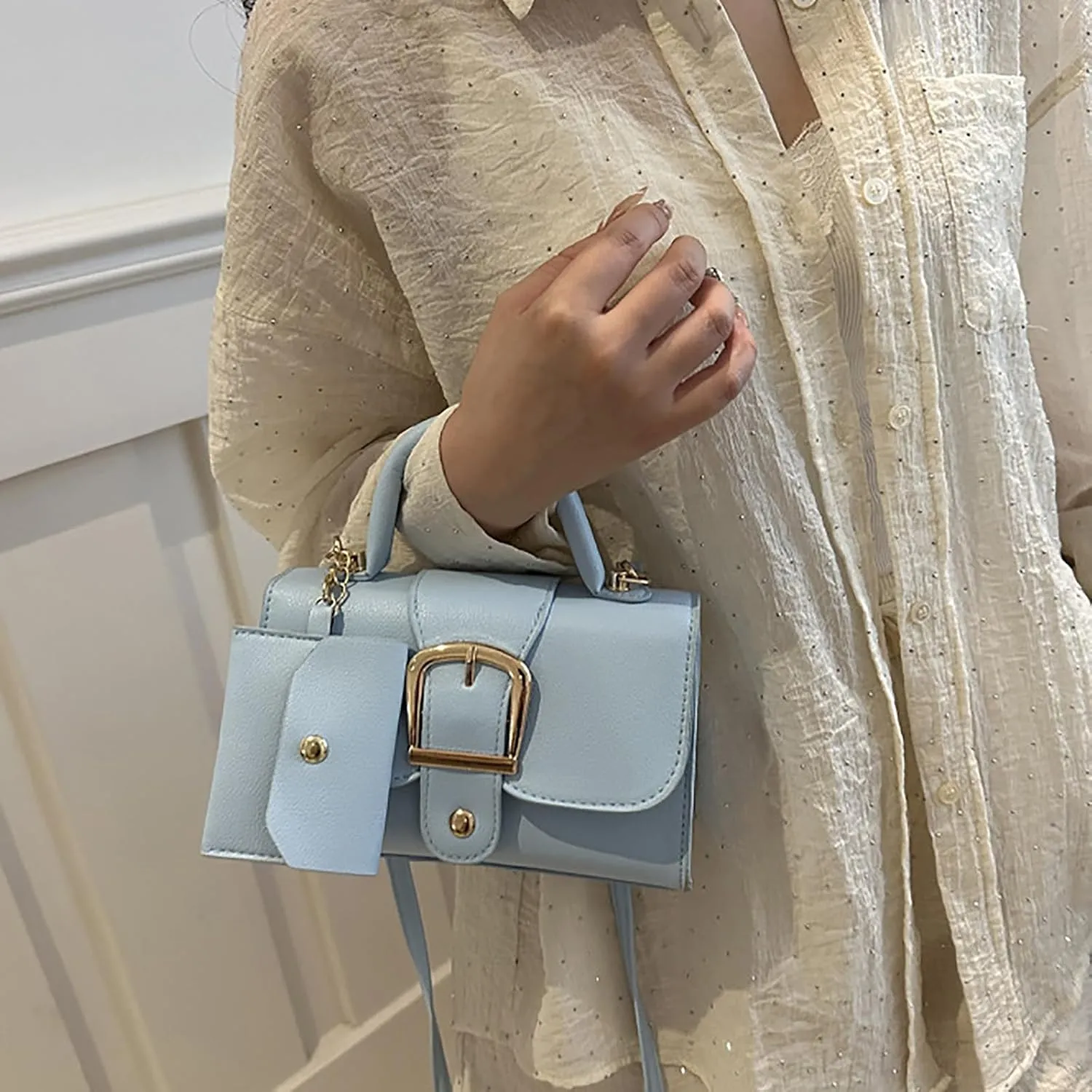 Crossbody Bags for Women Color Small Square Bag Simple Retro Handbag Trendsetter Stylish Child Bag Body Single Shoulder