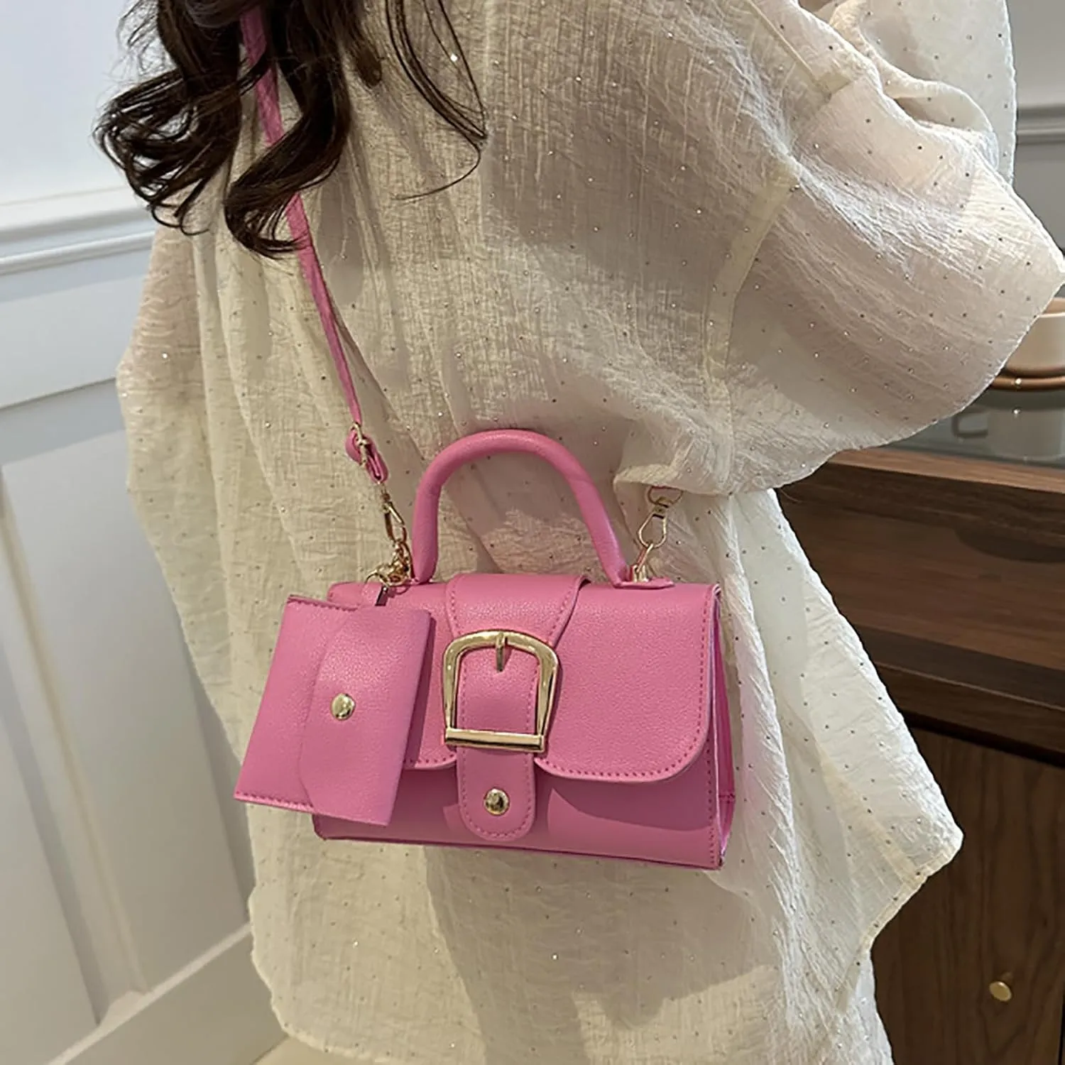 Crossbody Bags for Women Color Small Square Bag Simple Retro Handbag Trendsetter Stylish Child Bag Body Single Shoulder