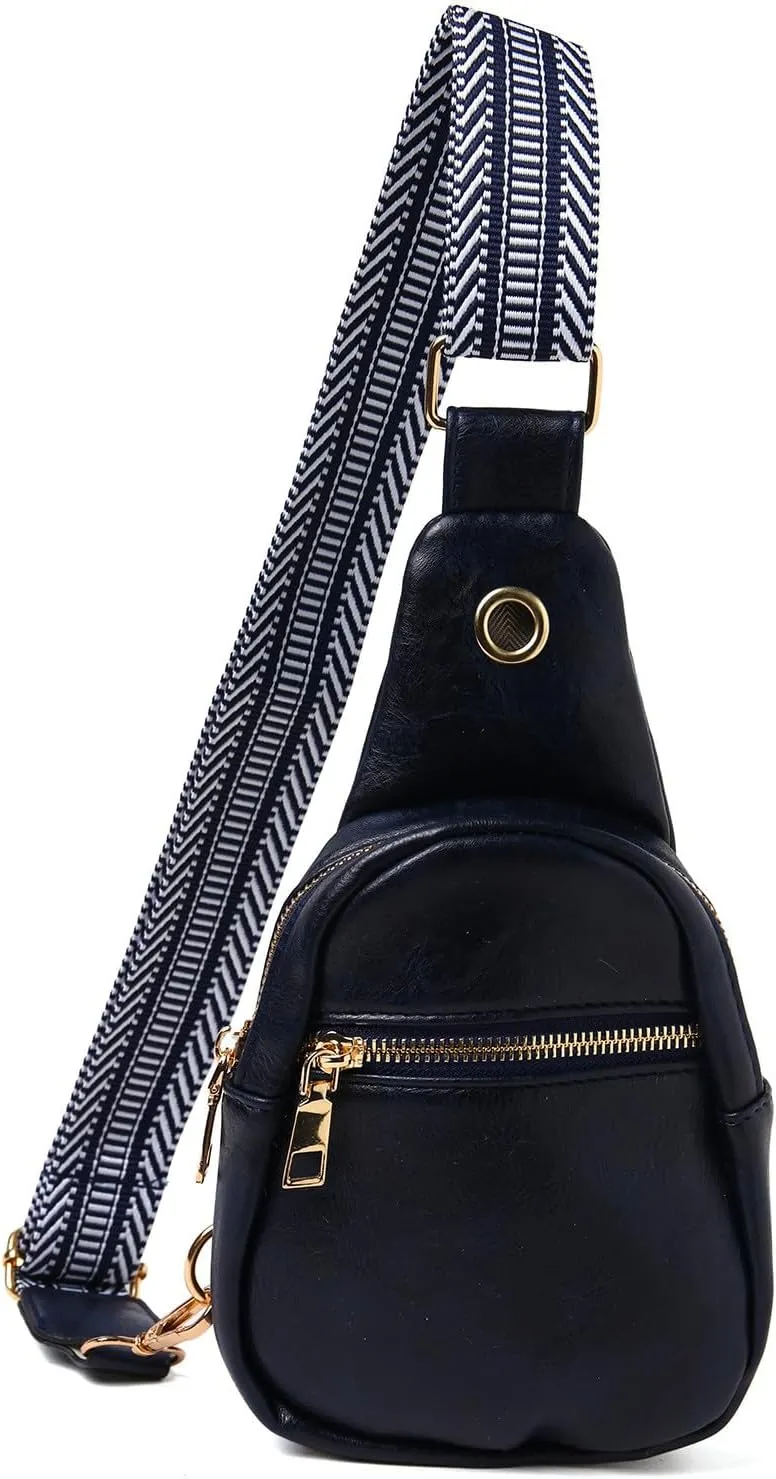 Crossbody Bags for Women Fashion Chest Bag Soft Leather Texture Crossbody Bag Large Capacity Simple Retro