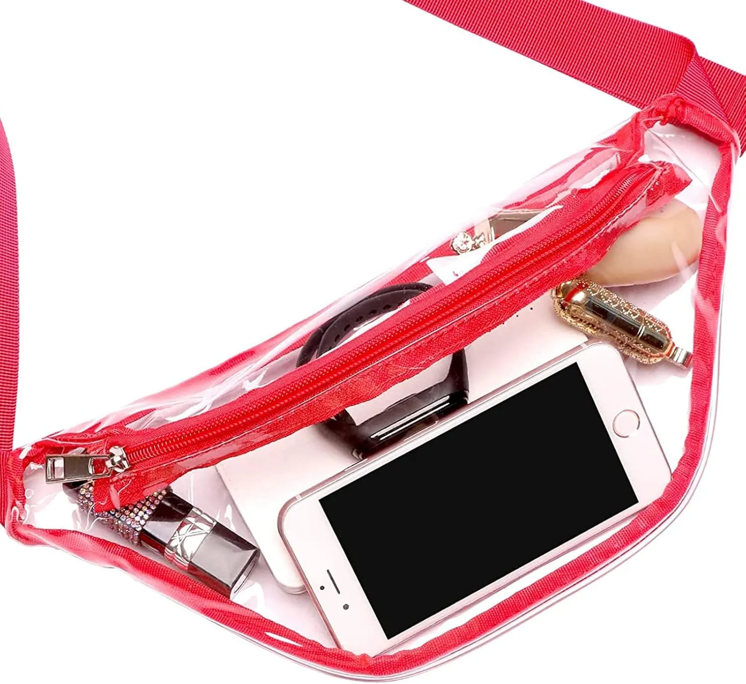 Crossbody Bags for Women Waist Bag Clear Fanny Pack Women Small Clear Waist Bag Cute Pack With Adjustable