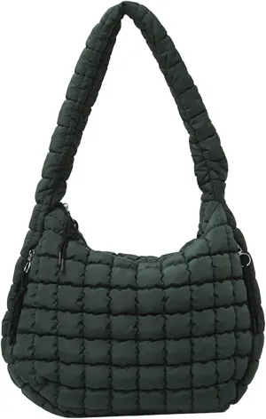 Crossbody Handbag Purse Pleated Clouds Bag Fashion Shoulder Tote Dumpling Bag Large Capacity Down Cotton Armpit Women's