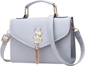 Crossbody Purses For Women Casual Crossbody Bags Adjustable Strap Shoulder Bag With Tassel Purses for (Grey, One Size)