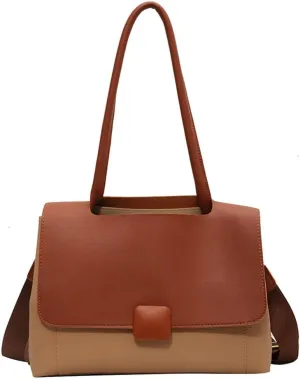 Crossbody Shoulder Bag for Women Soft Vegan Leather Tote Purse Trendy Handbags Work Messenger Bag Satchels