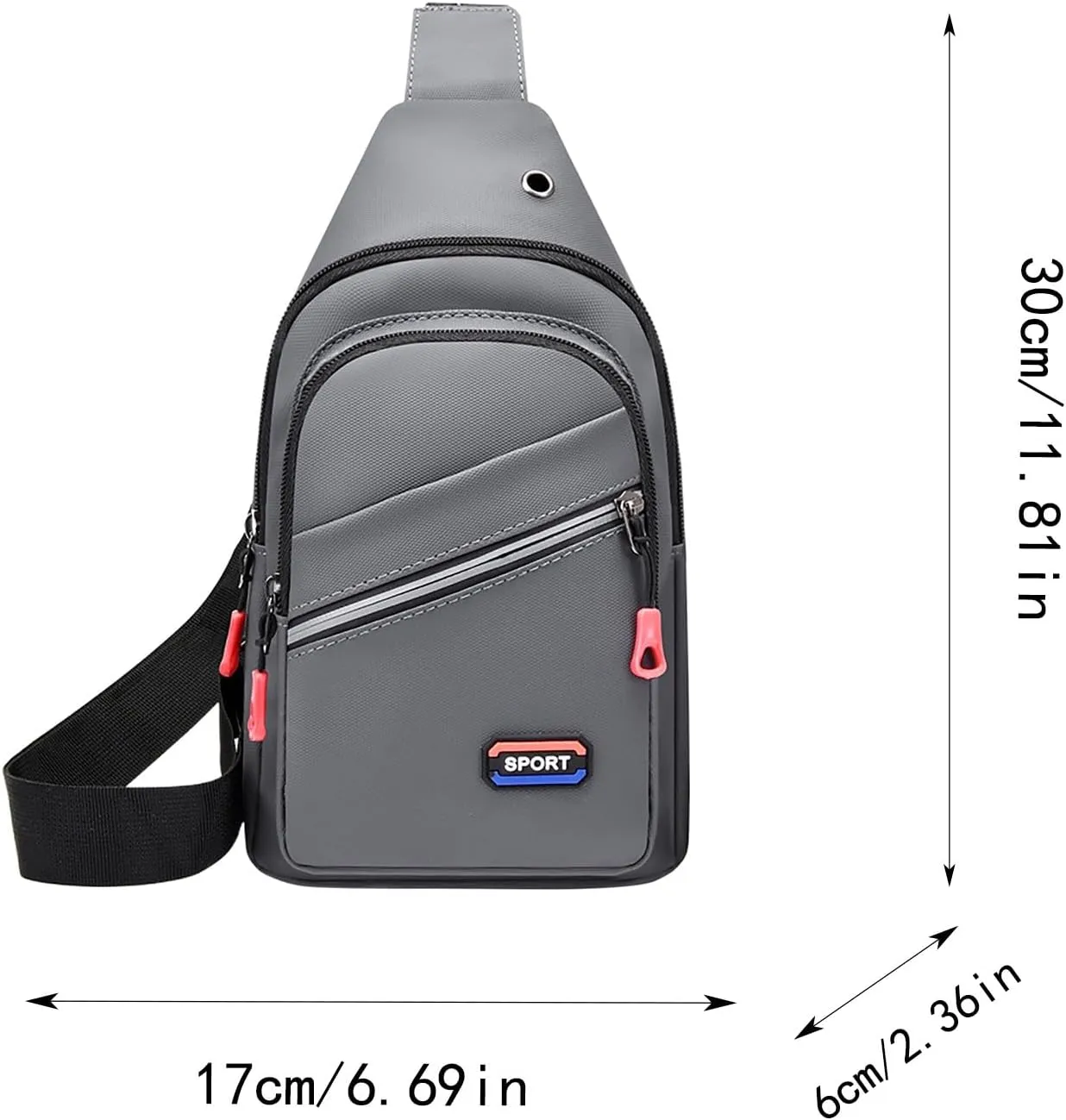 Crossbody Sling Backpack New Fashionable Layer Crossbody Bag Lightweight Nylon Sport Running Hiking Bag