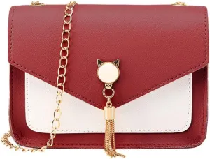 Crossbody Zipper Bag Phone Small Shoulder Cat Women Fringe Bag Messenger Mobile Cover
