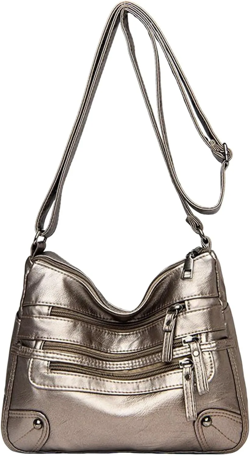 Crossbody Zipper Bag Women Bags Fashionable Middle Mother Bags Large Capacity Shoulder Crossbody Casual