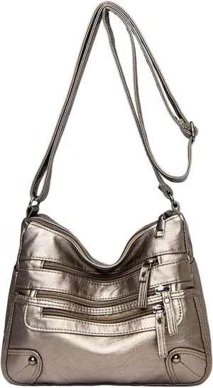 Crossbody Zipper Bag Women Bags Fashionable Middle Mother Bags Large Capacity Shoulder Crossbody Casual