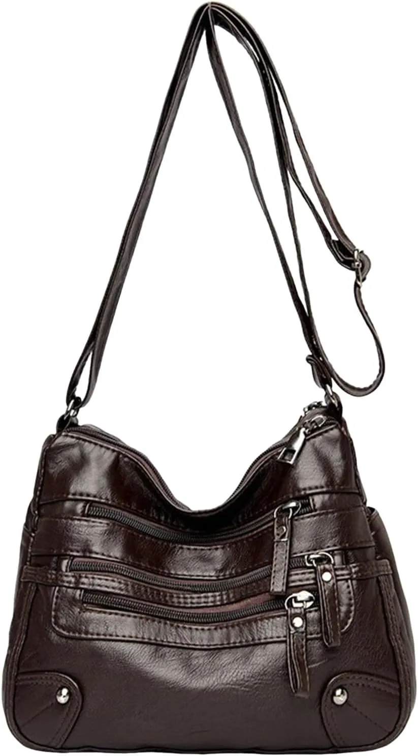 Crossbody Zipper Bag Women Bags Fashionable Middle Mother Bags Large Capacity Shoulder Crossbody Casual