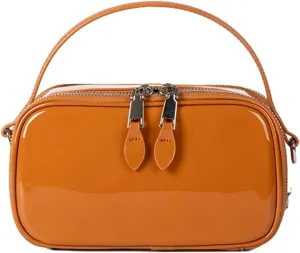 Cute Glossy Vegan Leather Handnag Purse for Women Small Tote Crossbody Bag Y2k Shoulder Satchels 2025