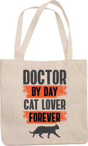 Doctor Cat Lover Reusable Tote Bag for Physician Men and Women