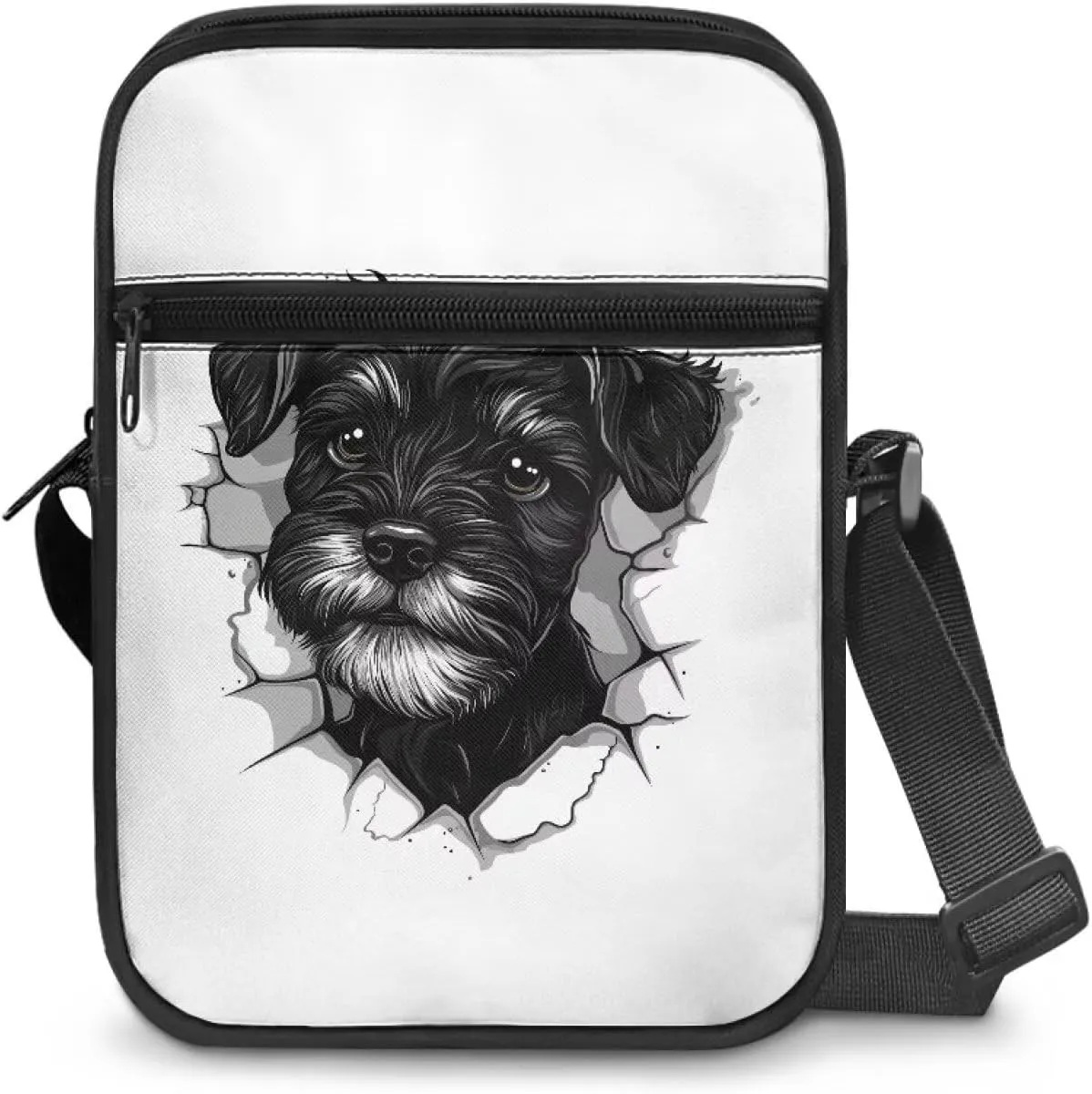 Dog Print Women's Crossbody Bags Waterproof Shoulder Bag Satchel Messenger Bags with Pockets
