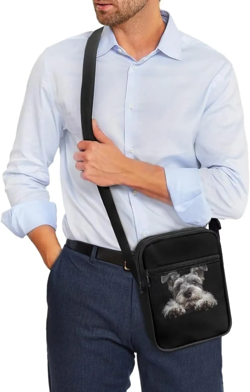 Dog Print Women's Crossbody Bags Waterproof Shoulder Bag Satchel Messenger Bags with Pockets