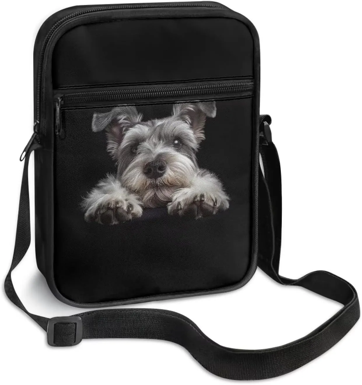 Dog Print Women's Crossbody Bags Waterproof Shoulder Bag Satchel Messenger Bags with Pockets