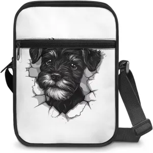 Dog Print Women's Crossbody Bags Waterproof Shoulder Bag Satchel Messenger Bags with Pockets