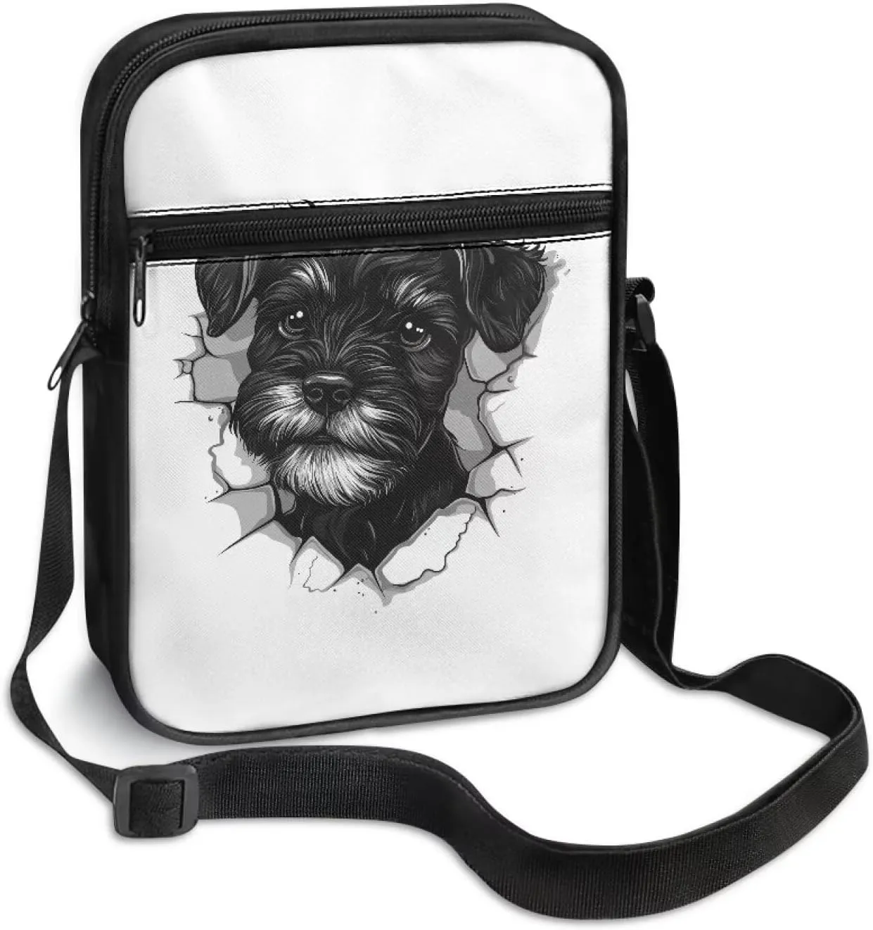 Dog Print Women's Crossbody Bags Waterproof Shoulder Bag Satchel Messenger Bags with Pockets